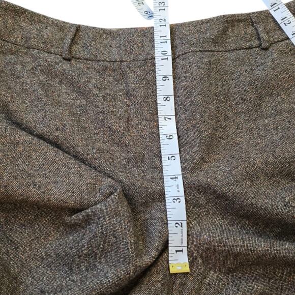 Talbots Vintage Wool‎ Silk Blend Gray Brown Tweed Wide-Leg Pants Size 16 - Picture 6 of 10